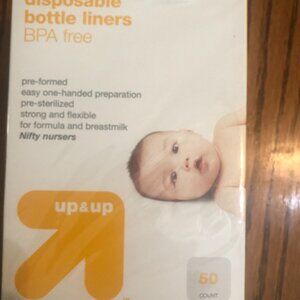 Up&Up Disposable Bottle liners BPA free 50 ct 4 fl oz NIB